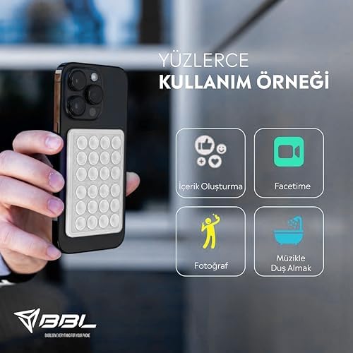 Alternative view of Telefon Arkasına Yapışan Silikon Vantuzlu Telefon Kılıfı Tutucu Araç Telefon Tutucu Ahtapot Vakumlu Telefon Tutucu (Beyaz (Yapışkanlı))
