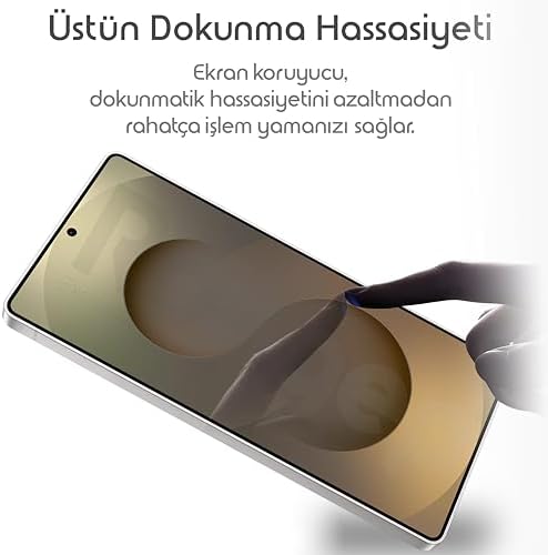 Galaxy S25 Ultra için Kolay Kurulum Ekran Koruyucu Otomatik Toz Toplayan Hava Kabarcığı Bırakmayan Dokunmatiği ve Görüntü Kalitesini Etkilemeyen Ekranı Tam Kaplayan Cam Koruyucu - Görsel 3