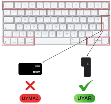 Magic Keyboard 3 ile Uyumlu Klavye Koruyucu A2449 A2450 A3118 A3203, Touch ID uyumlu, Silikon 0.3 mm Ultra İnce, Yıkanabilir, Toz-Sıvı Koruma, Sessiz Yazım Şeffaf - Görsel 3