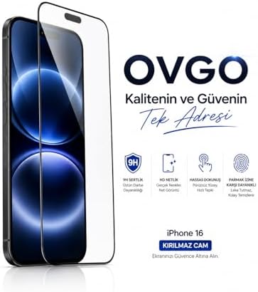 iPhone 16 ile Uyumlu Kırılmaz Cam, 9H Sertlik, Tempered Glass, Şeffaf, Parlak Yüzey - Görsel 3