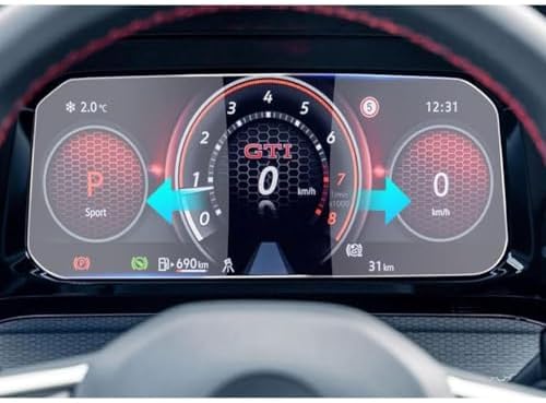 Volkswagen Golf 8.5 10 inç Dijital Gösterge Ekran Koruyucu - Görsel 3
