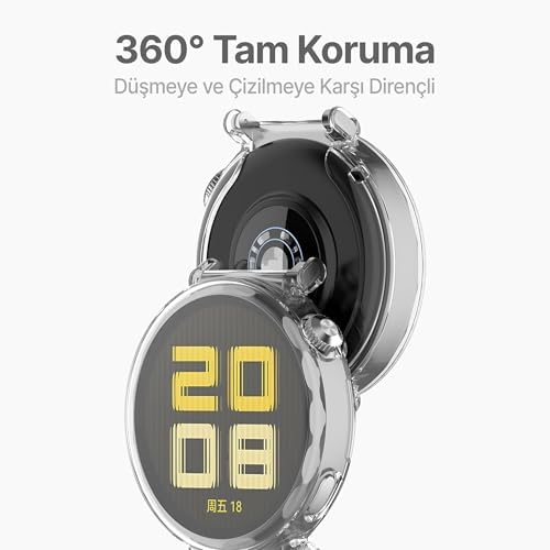 Watch GT5 41mm için Saati Tam Saran TPU Ekran Koruyuculu Çizilme ve Darbelere Karşı Koruma Sağlayan Dokunmatik Etkilemeyen Silikon Kılıf (Şeffaf, GT5 41mm)