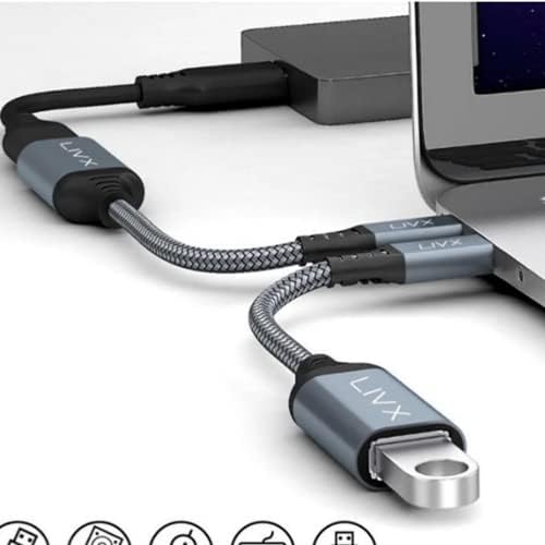 Alternative view of USB 3.0 To Type-C Çevirici Dönüştürücü 60W Hızlı Şarj Desteği 15 cm Kablolu OTG Adaptör   Xiaomi Macbook ile Uyumlu GRİ OTTCA-01 İkili Paket