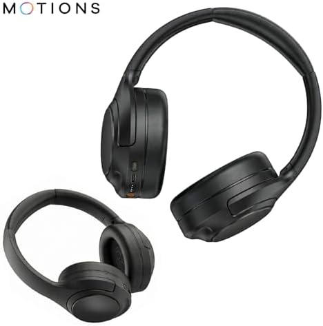 MOTIONS MS-H61 Kulak Üstü Kablosuz Kulaklık, ANC Gürültü Engelleme, Hi-Fi, Harici Mikrofonlu, Profesyonel, Bluetooth 5.3, Siyah
