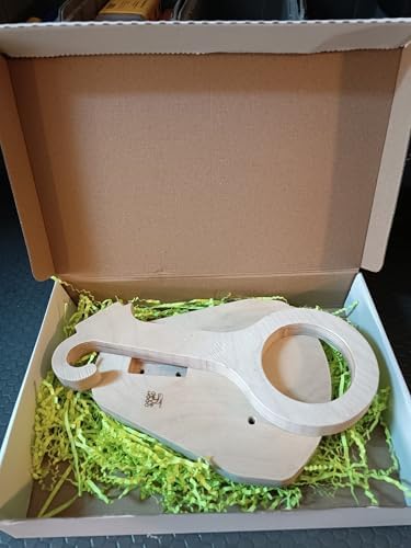 Ahşap Motosiklet Kask ve Mont Askısı, Duvar Tipi, Doğal Ahşap, Marin Kontrplak