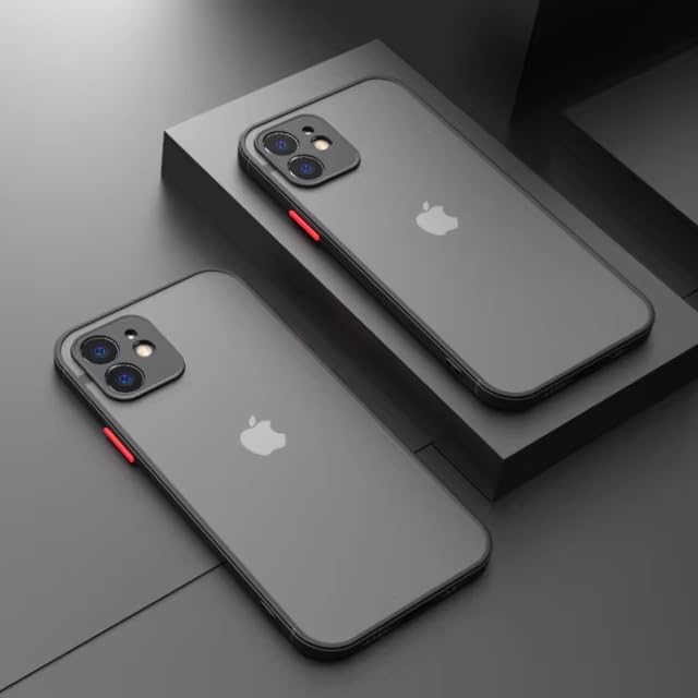 Alternative view of & AKSESUAR iPhone 11 ile Uyumlu Arka Kısmı Mat Şeffaf Yapıya Sahip Kenarları Silikon Tpu Malzemeden Üretilmiş Renkli Tuşlara Sahip Kamera Korumalı Transparan Kılıf (Siyah)