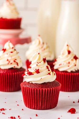 Takribi 200 Adet Büyük Boy Kırmızı Muffin Kek Kalıbı, Cupcake Kağıdı, Browine Kalıbı 50x40 Mm - Görsel 3