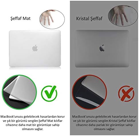 Alternative view of MacBook Air 15.3 İnç Kılıf A2941 M2 A3114 M3 A3241 M4 A3448 M5 Uyumlu Mat Hard Case Şeffaf TPU Sert Kapak İnce Hafif Çizik Darbe Koruyucu Şeffaf