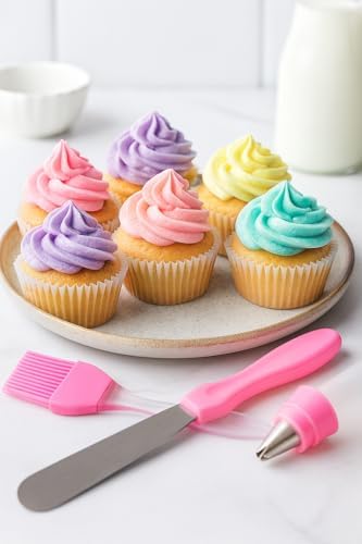 Alternative view of Çok Amaçlı Pasta Süsleme Seti 9 Parça 5 Duy Krema Torbası Adaptörü Spatula Silikon Fırça ile Kek Cupcake Kurabiye Dekorasyon Malzemeleri Profesyonel Pastacılık Seti