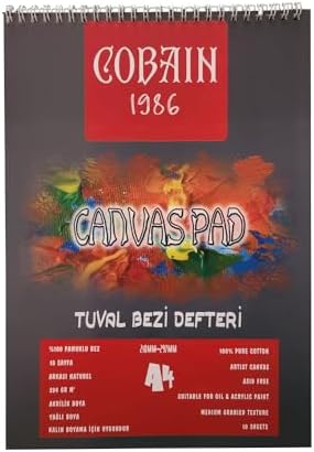 Alternative view of Cobain 1986 Canvas Pad Tuval Bezi Defteri Akrilik, Yağlıboya, Guaj Defteri (A3)
