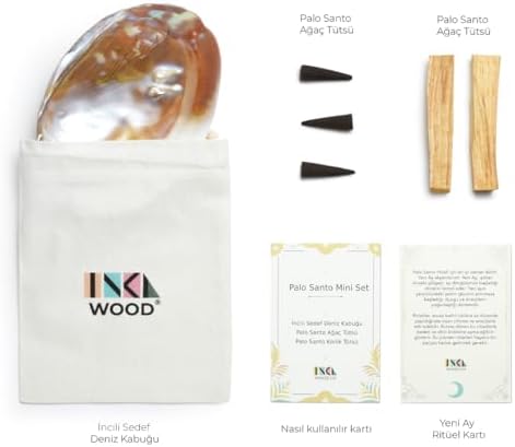 Alternative view of Palo Santo Mini Set - İncili Deniz Kabuğu - Palo Santo Tütsü - Tütsülük - Meditasyon - Pozitif Enerji