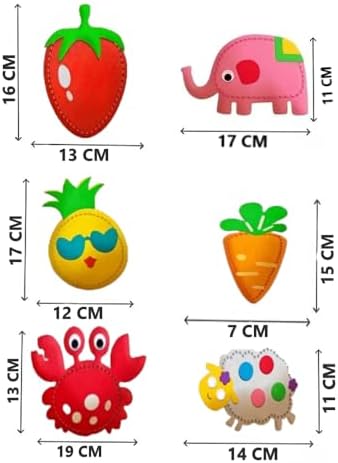 Çocuklar Için 6 Adet Kendin Yap Montessori Keçe Dikiş El Sanatları Seti 3 Yaş Üzeri Çocuklar Için - Görsel 3