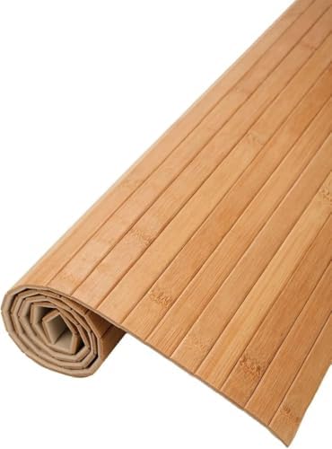 Alternative view of Kaydırmaz Tabanlı Bambu Banyo Paspası – 70x45 cm Doğal Ahşap Bambu Mat, Suya Dayanıklı, Kaymaz Paspas, Dekoratif ve Hijyenik Zemin Kaplama