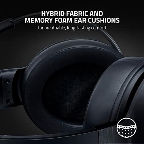 Alternative view of Razer Kraken V3 X USB - Kablolu USB Oyun Kulaklığı (285 g'da ultra hafif, TriForce 40 mm sürücüler, HyperClear Kardioid Mikrofon, 7.1 surround ses, Chroma RGB) Siyah