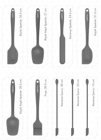 VLT1178 DRONGO 9'LU SPATULA SET GRİ