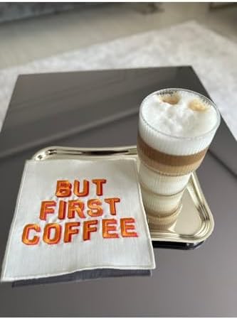 Linda Mia But First Coffee Desenli Kokteyl Peçete