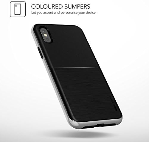 VRSIP8 iPhone X High Pro Shield Kılıf, Siyah ve Gümüş