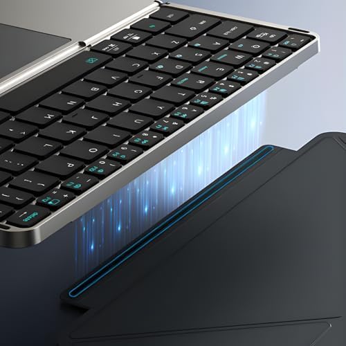 Katlanabilir Türkçe Q Kablosuz Klavye, Tablet Telefon Standlı, Geniş Touchpad, Çoklu Cihaz Bağlantı, Scissor Tuş, 500mAh, Tablet Telefon Laptop Uyumlu Klavye, Siyah (iBOX11) - Görsel 3
