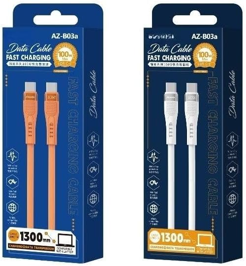 Alternative view of 100W Type-C to Type-C Hızlı Şarj ve Data Kablosu 1.3m Beyaz AZ-B03a (100w Type-C to Type-C Beyaz)