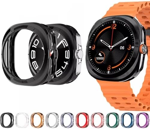 Galaxy Watch Ultra ile uyumlu Silikon Kasa Ekran Koruyucu Önü Açık Çerceve PC Kasa Koruma Silikon Çerçeve (Şeffaf, Galaxy Watch Ultra) - Görsel 2