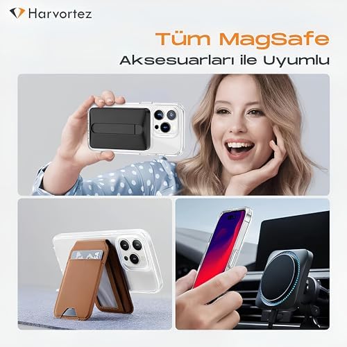 Apple iPhone 14 Pro Max Kılıf 6.7" MagSafe ile Uyumlu, Ultra Berrak [BPA FREE], Kamera Yüzey Korumalı Cep Telefon Kılıfı, Yastıklı Köşe Korumalı Kapak, Ekstra Tuşlar, Phone Case - Şeffaf