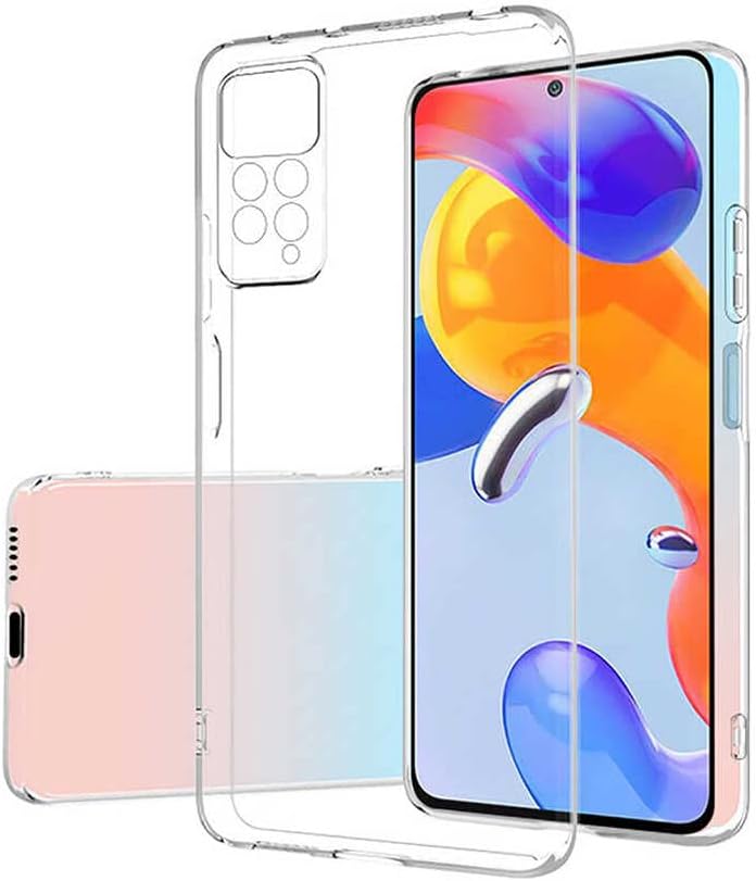 Alternative view of Xiaomi Redmi Note 11 Pro 4G/5G ile Uyumlu Kılıf Şeffaf Silikon Kamera Korumalı 3D