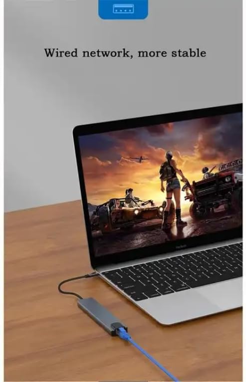 8 in 1 Type C to 2 Port USB 3.0 2 SD Kart TF Kart HDMI RJ45 2PD Kablolu Adaptör iphone 15 Serisi Uyumlu Type C Girişli Android Cihazlara Uyumlu ZR38 - Görsel 3