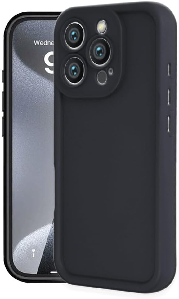 Alternative view of & AKSESUAR iPhone 16 Pro ile Uyumlu Viera Silikon Hafif Ve İnce Yapılı Tam Koruma Sağlayan Şık Ve Dayanıklı Silikon Kılıf (Siyah)