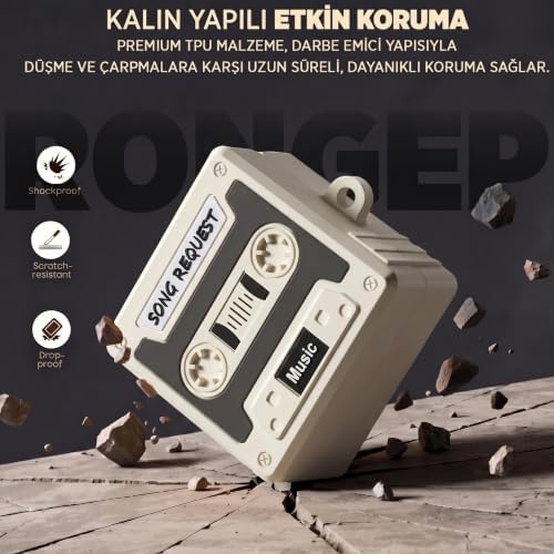 [Retro-Cassette]  Galaxy Buds 4 Pro/Buds 4 için Kılıf 80'ler/90'lar Temalı Galaxy Buds4 Kulaklık Kılıfı Tam Koruma Sağlayan Retro Kaset Desenli  Buds 4 Pro Kılıf (Akustik)