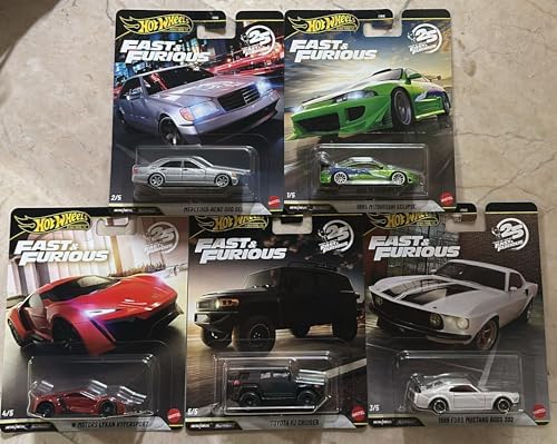 Premium Fast and Furious 25. Yıl Özel Koleksiyon Araba Seti, 5'li Paket, 3+ Yaş, Model HNW46 979N - Görsel 2