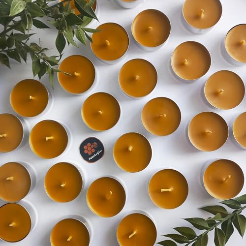 Alternative view of (12 Adet) Tealight Doğal Petek Balmumu mum Standart Boy Beeswax Candle
