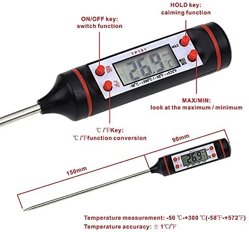 Dijital Mutfak Termometresi Dijital Termometre Gıda Termometresi Et Termometresi - Görsel 3