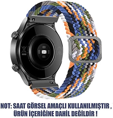 Alternative view of Galaxy Watch 3 45mm için Kordon Braided Loop Band Renkli [Galaxy Watch 3 45mm ile Uyumlu Kordon - Renkli]