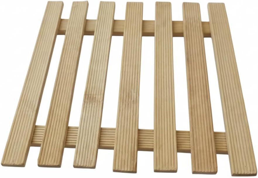 Alternative view of Bambu Izgara Nihale – Doğal Bambu Tencere ve Tava Altlığı, Isıya Dayanıklı, Kaymaz Tezgâh Koruyucu