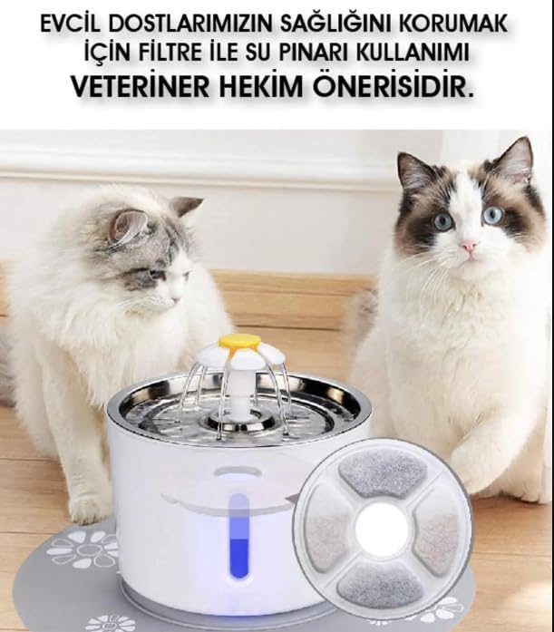 Kedi Köpek Su Şelalesi Yedek Filtre 1 Adet,Otomatik Su Pınarı Yedek Filtre,Kedi Şelale Yedek Filtre, Kedi su sebili filtresi - Görsel 3