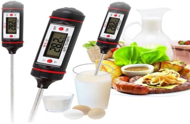 Dijital Mutfak Termometresi - Sıcaklık Ölçer Gıda, Yemek, Et, Süt Sıcaklık Ölçer - Görsel 3