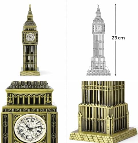 Alternative view of Big Ben Metal Figürü, Antik Bronz, Masa ve Raf Dekorasyonu, Londra Mimari Heykelciği
