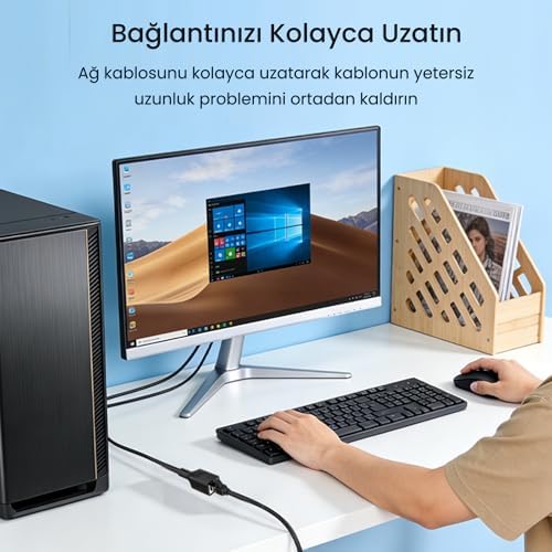 Alternative view of Cat6 1000Mbps Gigabit FTP RJ45 Ethernet Ağ Uzatma Kablosu 1 Metre