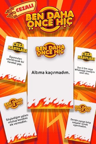 Ben Daha Önce Hiç Eğlenceli Grup Oyunu - Yetişkin Kutu Oyunları, Arkadaş, Aile, Cafe Kutu Oyunu - Cezalı İtiraf Oyunu - Görsel 2