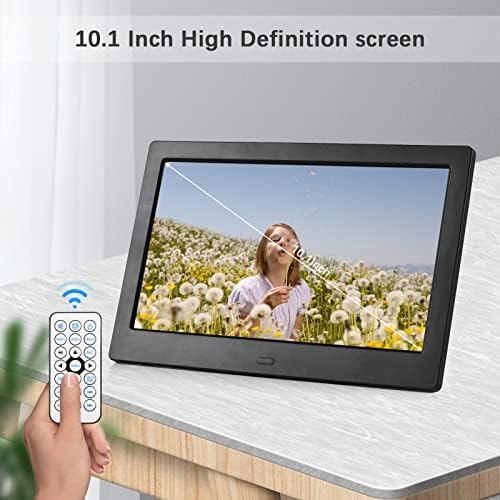 10.1 Inç Dijital Fotoğraf Çerçevesi Masaüstü Elektronik Albüm IPS Ekran Fotoğraf/Video/Müzik/Saat/Takvim Fonksiyonları Arka Standlı Uzaktan Kumandalı - Görsel 3