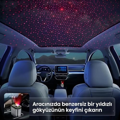 66W ACL Led Işık Tavan Aydınlatmalı 4IN1 Çift Kablolu Hızlı Şarj 3.4A Araç İçi Çakmaklık Şarj Aleti - Görsel 3