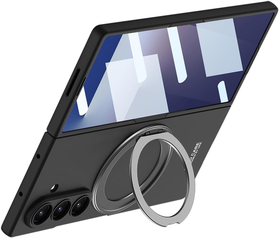 Alternative view of Spia  Galaxy Z Fold 7 ile Uyumlu Kılıf Yüzüklü Siyah Linum Kapak ( Galaxy Z Fold 7 ile Uyumlu, Yüzüklü Siyah)