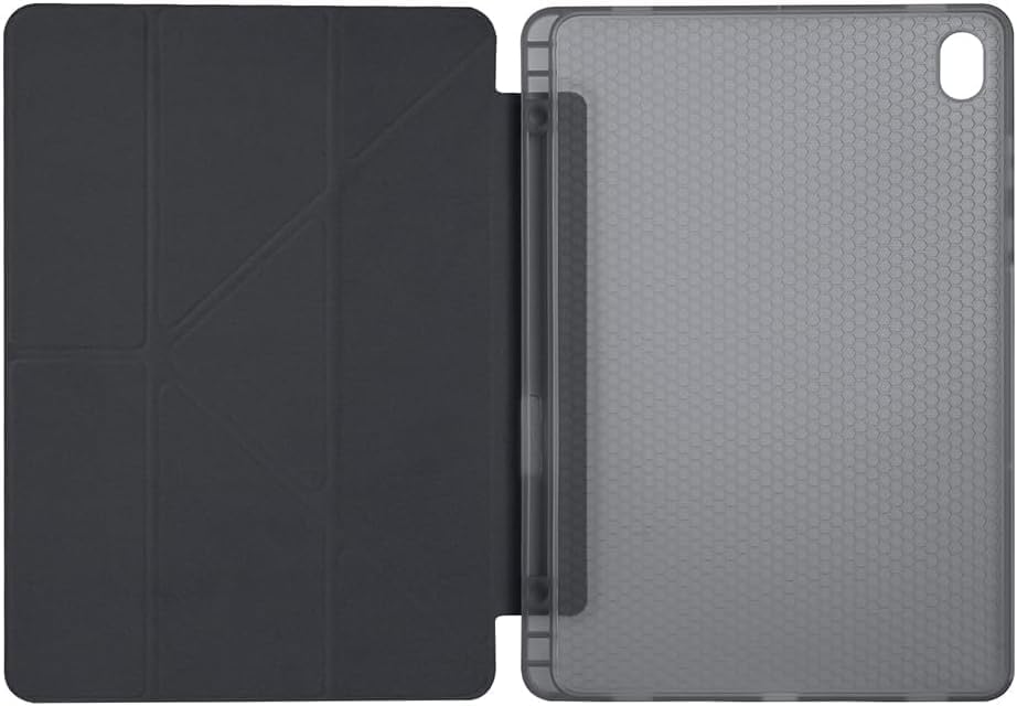 Galaxy Tab S11 SM-X730 X736B ile Uyumlu Akıllı Kılıf, Kalem Bölmeli Lansman Antrasit Origami Standlı Darbe Emici Şeffaf Arka Kapaklı Ultra İnce Popüler Tablet Kılıfı