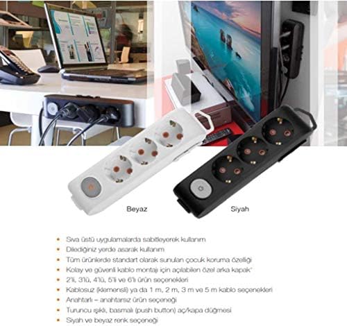 Alternative view of Viko Multilet İkili Priz Topraklı Klemensli Çocuk Korumalı Kablosuz