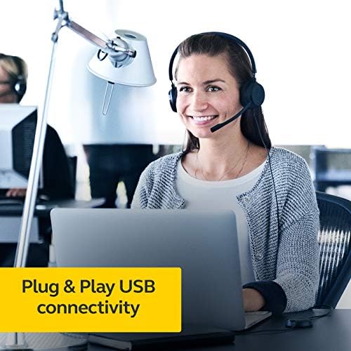 Evolve 20 UC Mono Headset – Unified Communications Headphones for VoIP Softphone with Pasif Noise Cancellation – USB-Cable with Controller – Black - Görsel 3