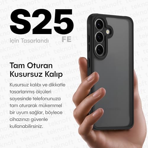 Galaxy S25 FE için Basic Serisi Yükseltilmiş Lens Çerçeveli Ultra Güçlü Darbeye Dayanıklı Yumuşak Silikon Mat Kılıf - Görsel 3