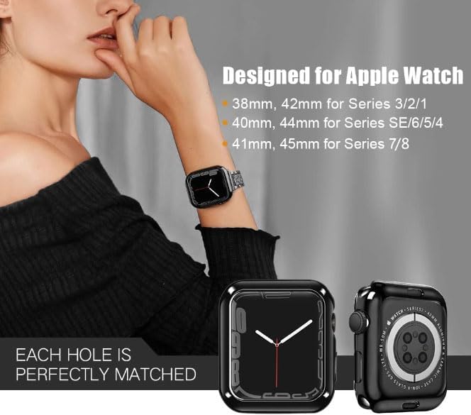 Apple Watch uyumlu Ön ve Arka Metal Çerçeve Mıknatıs ile Birbine Bağlanır 360 Derece Koruma Watch Seri 1 2 3 4 5 6 7 8 SE Ultra 38mm 40mm 42mm Kasa Koruma Bumper Çerçeve (38mm Siyah) - Görsel 3