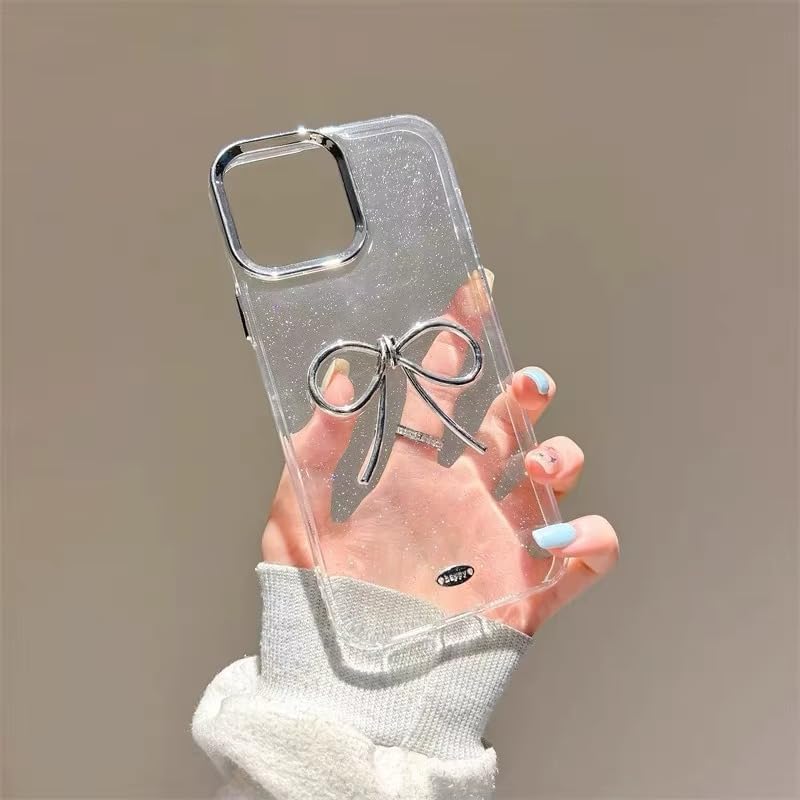 Apple iPhone 13 Pro Max ile Uyumlu Kılıf Bow Silikon Kılıf Şeffaf - Görsel 2