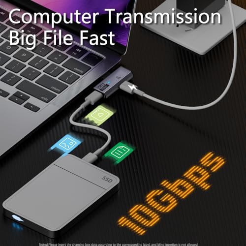 Type C To 2 USB3.2 100W 10Gbps Veri Aktarımı Kulaklık Müzik Dinleme Dönüştürücü Çevirici OTGCC - Görsel 3