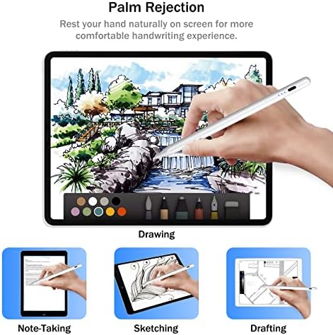 Alternative view of Cisteen iPad için Kalem (2022-2018), Led Göstergeli, Eğim Sensörü Avuç İçi Reddetme Kalemi Apple iPad 10/9/8/7/6. Nesil, iPad Air 5./4./3. Nesil, iPad Pro 11 ve 12.9", ipad mini 6/5